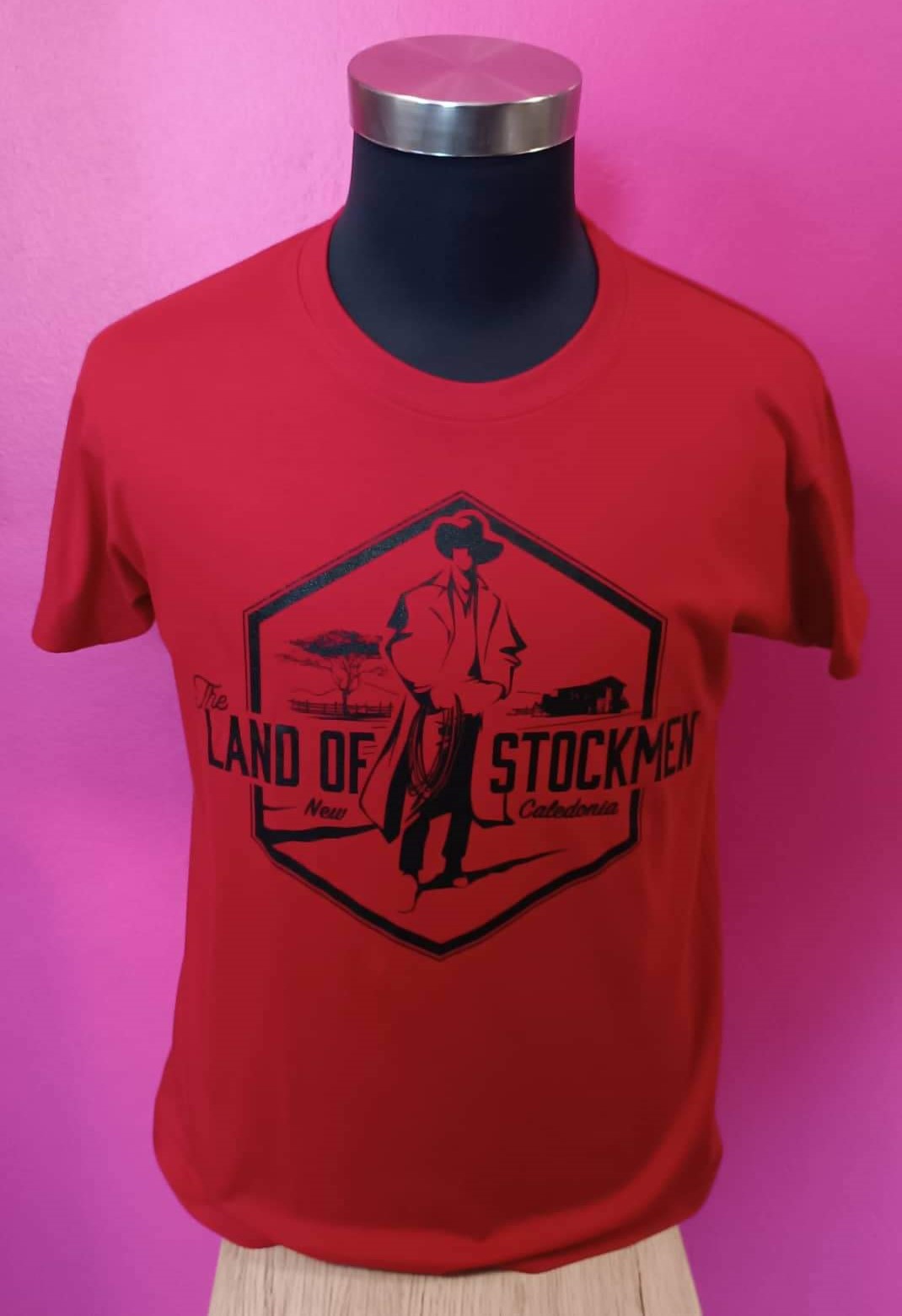 T-Shirt STOCKMEN UNISEXE LAND ROUGE TANGO