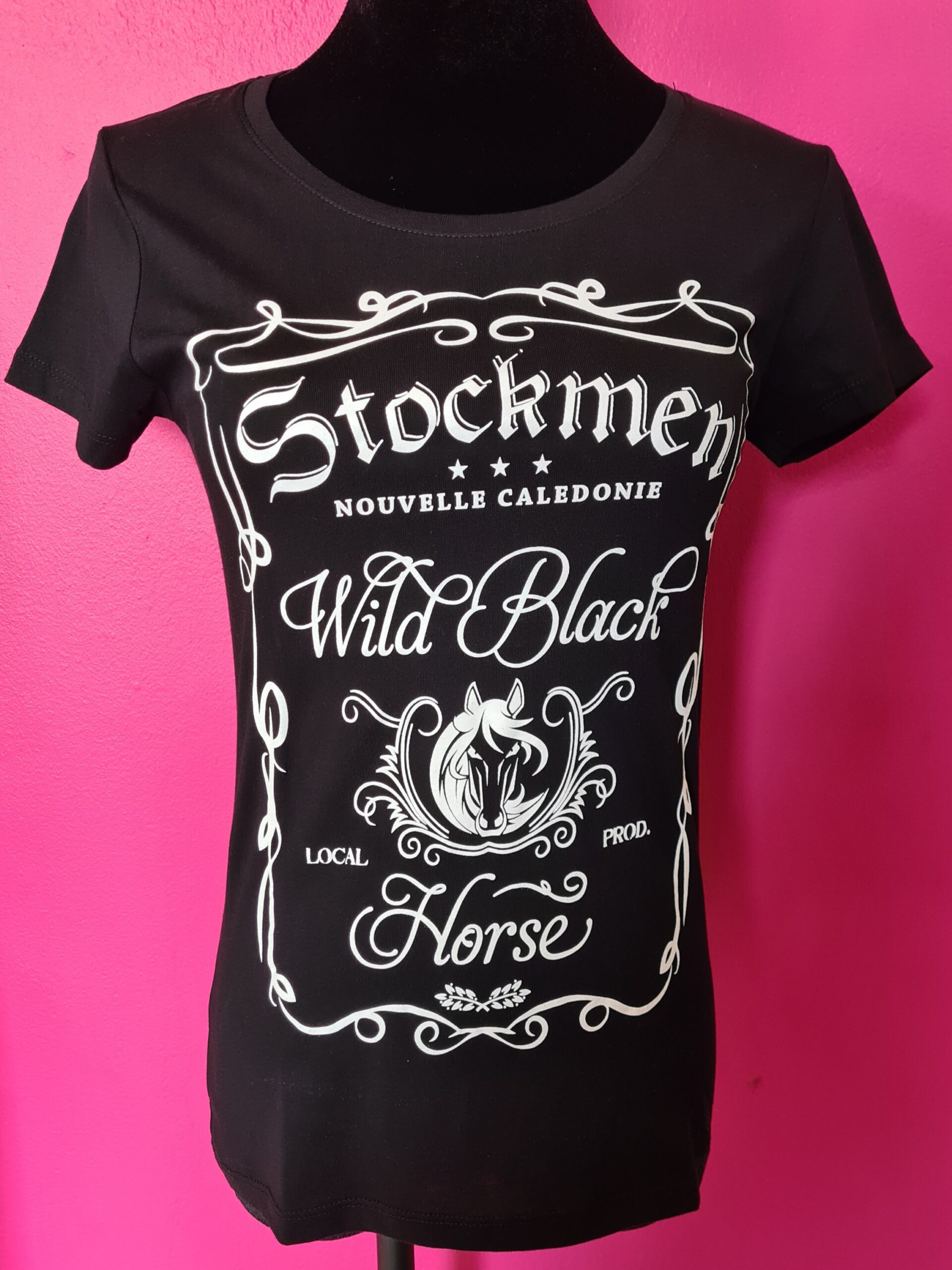T-Shirt STOCKMEN FEMME W.B.H NOIR