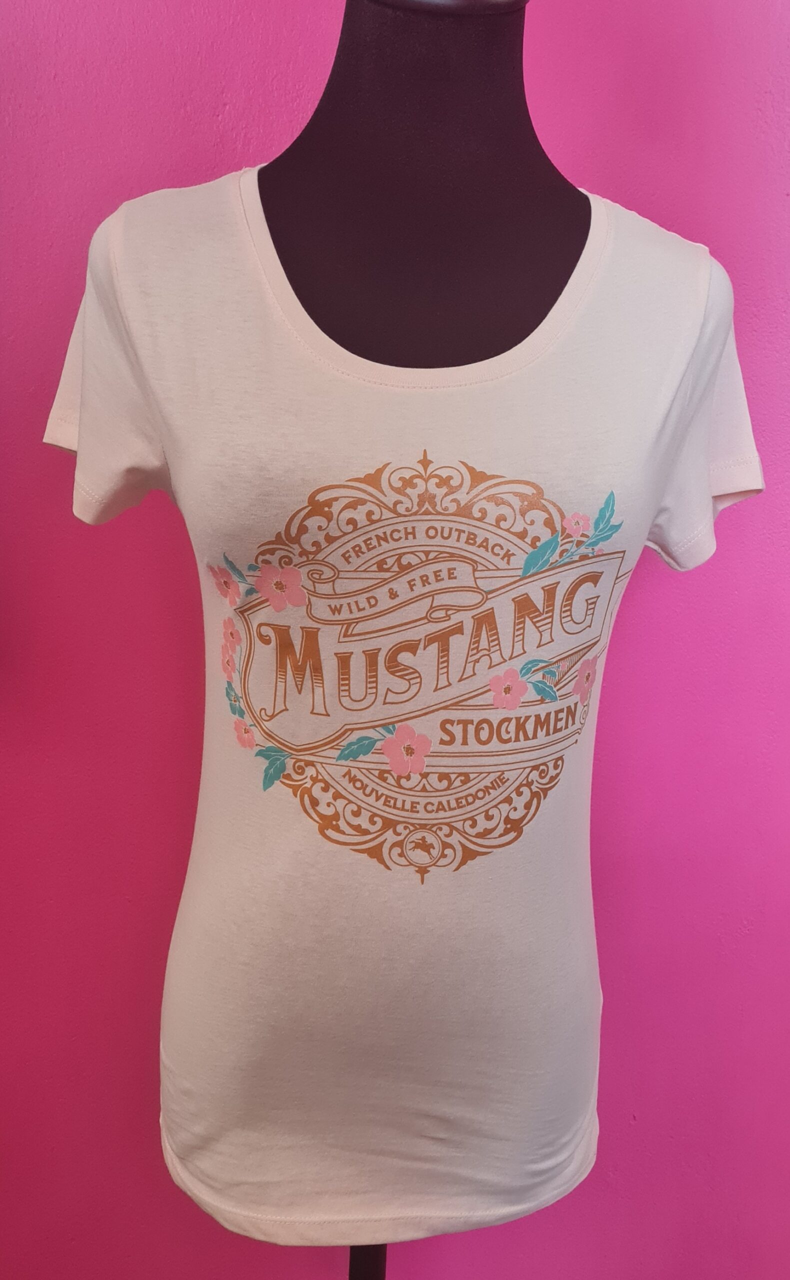 T-Shirt STOCKMEN FEMME MUSTANG 2022 ROSE